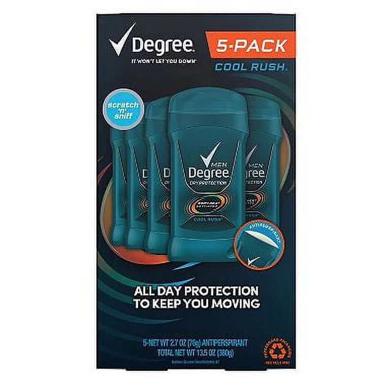Degree Men Dry Protection Antiperspirant, Cool Rush (2.7 oz., 6 pk.)