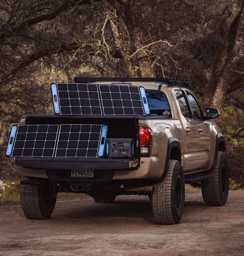 Geneverse 1002Wh (1x2) Solar Generator Bundle: 1X HomePower ONE Portable Power Station (3X 1000W AC Outlets) + 2X 100W Solar Panels. Quiet, Indoor-Safe Backup Battery Power Generator For Home Devices
