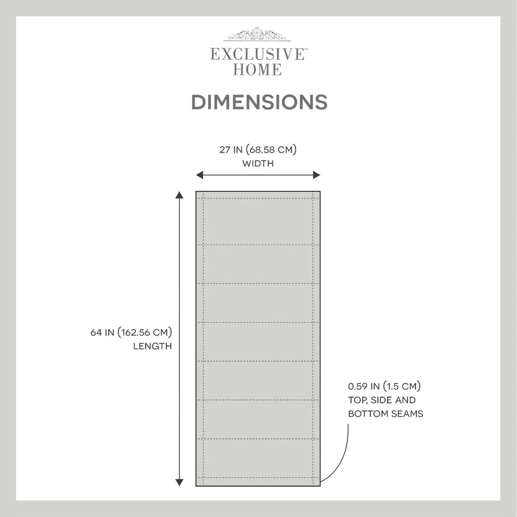 Exclusive Home Esme Total Blackout Roman Shade, 27"x64", Slate Blue