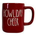Rae Dunn Red HOWLIDAY CHEER Mug for Christmas with White LL Letter Tea Mug