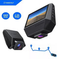 Dash Cam Front and Rear, Crosstour Dash Camera for Cars 2.5K GPS, 3 inch IPS Screen Magnetic Dashboard Recorder 170° Backup Camera