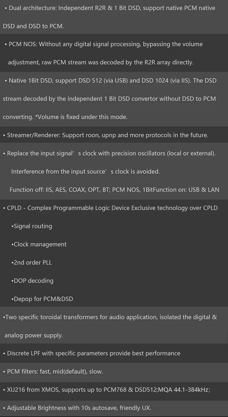 Gustard R26 Discrete R2R MQA DAC K2 Clock Dual Native DSD Decoder XMOS Balanced LDAC DAC with Remote Control (Black）