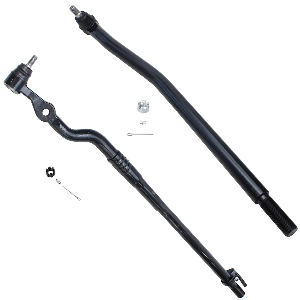 Detroit Axle - Front 12pc Suspension Kit for 4WD 00-04 Ford F-250 F-350 Super Duty, 2 Rim Bearing Hubs 4 Ball Joints 4 Tie Rods 2 Sway Bars 2000 2001 2002 2003 2004 Replacement
