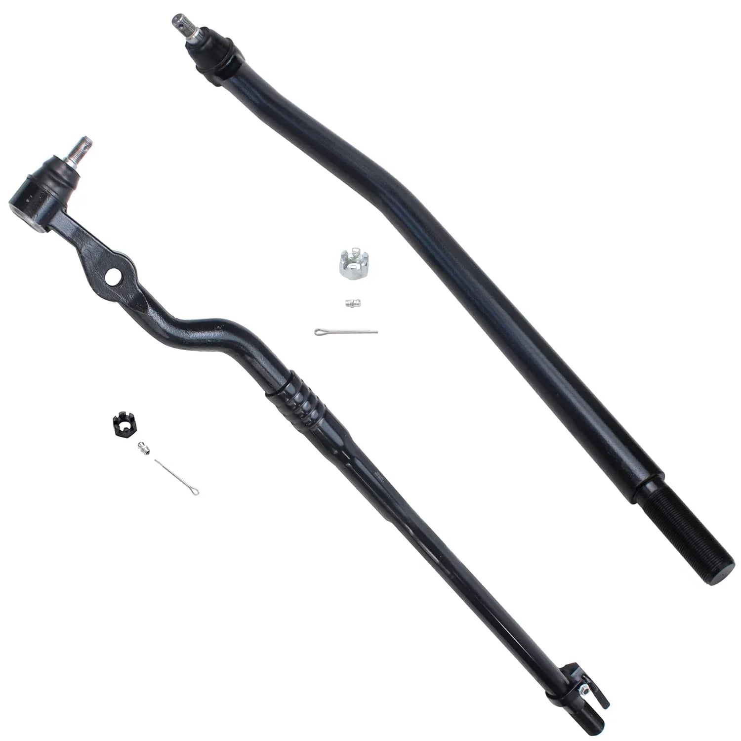 Detroit Axle - Front 12pc Suspension Kit for 4WD 00-04 Ford F-250 F-350 Super Duty, 2 Rim Bearing Hubs 4 Ball Joints 4 Tie Rods 2 Sway Bars 2000 2001 2002 2003 2004 Replacement
