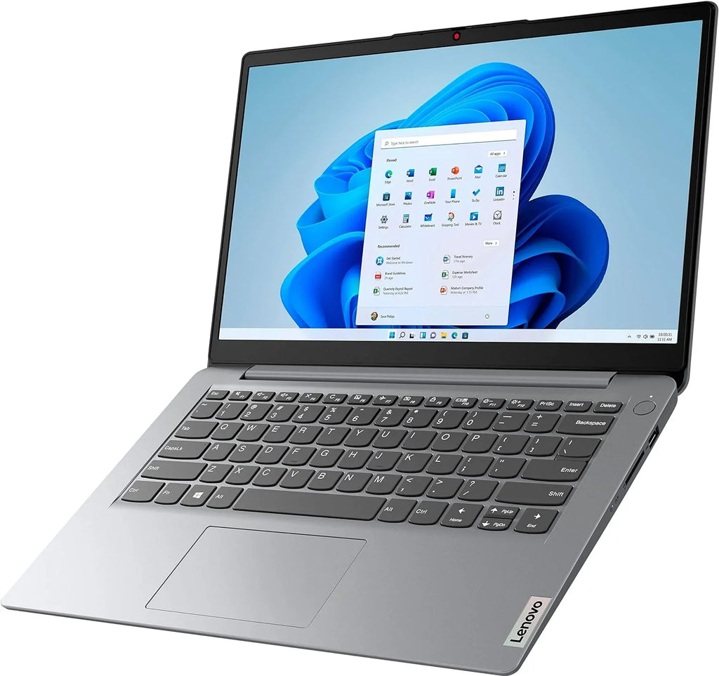 IdeaPad 1i 14" Laptop Computer, Intel Pentium Silver N5030 Processor, 4GB DDR4 RAM, 128GB eMMC + 64GB SD Card, WiFi 6, Bluetooth 5.1, 1-Year Office 365, Cloud Grey, Windows 11 S