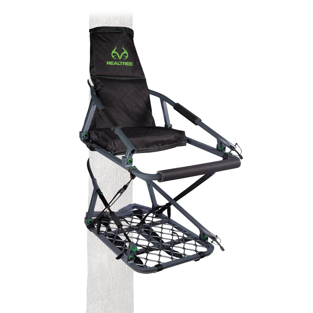 Realtree Invader Deluxe Aluminum Hunting Climbing Treestand