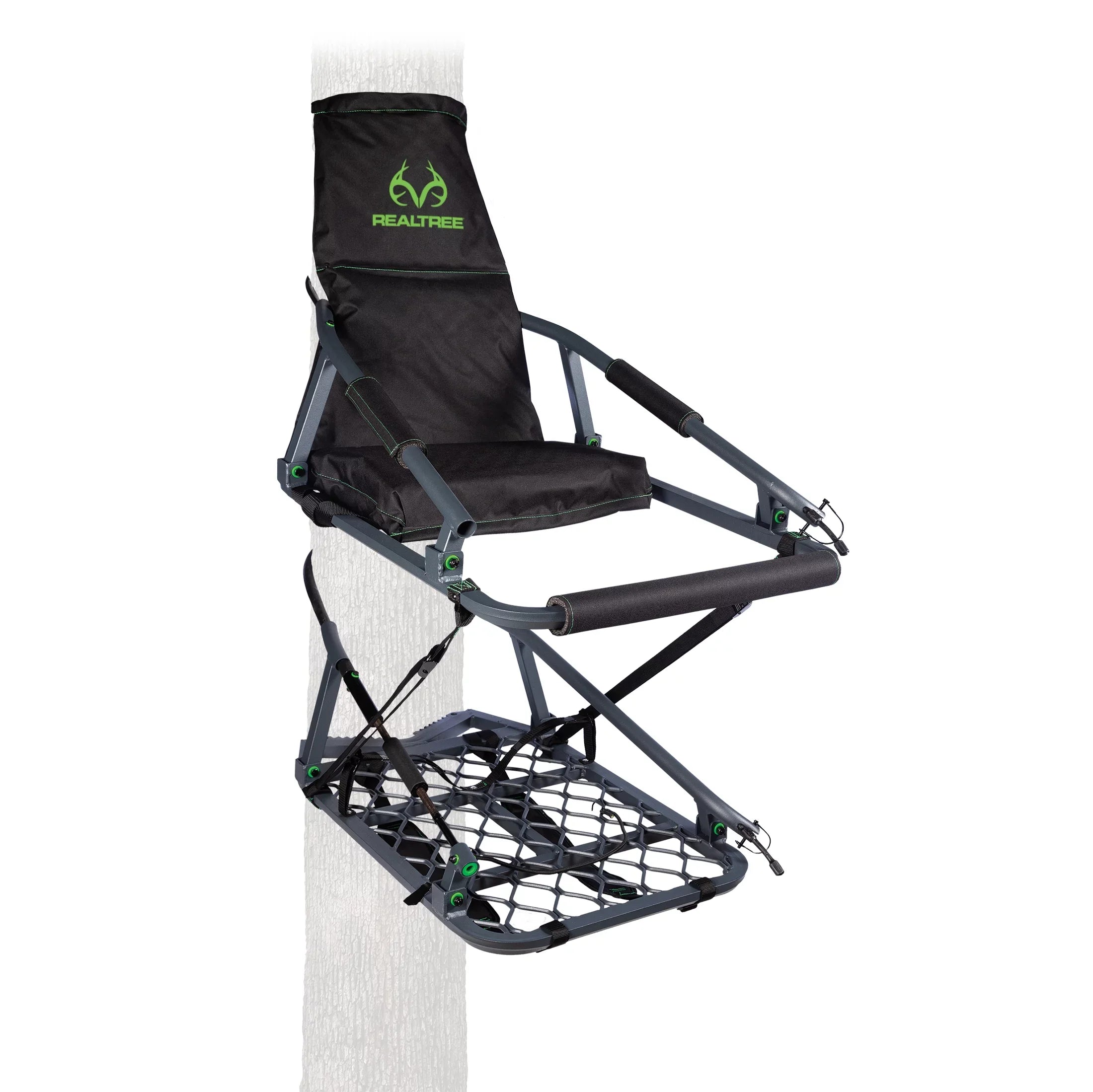 Realtree Invader Deluxe Aluminum Hunting Climbing Treestand