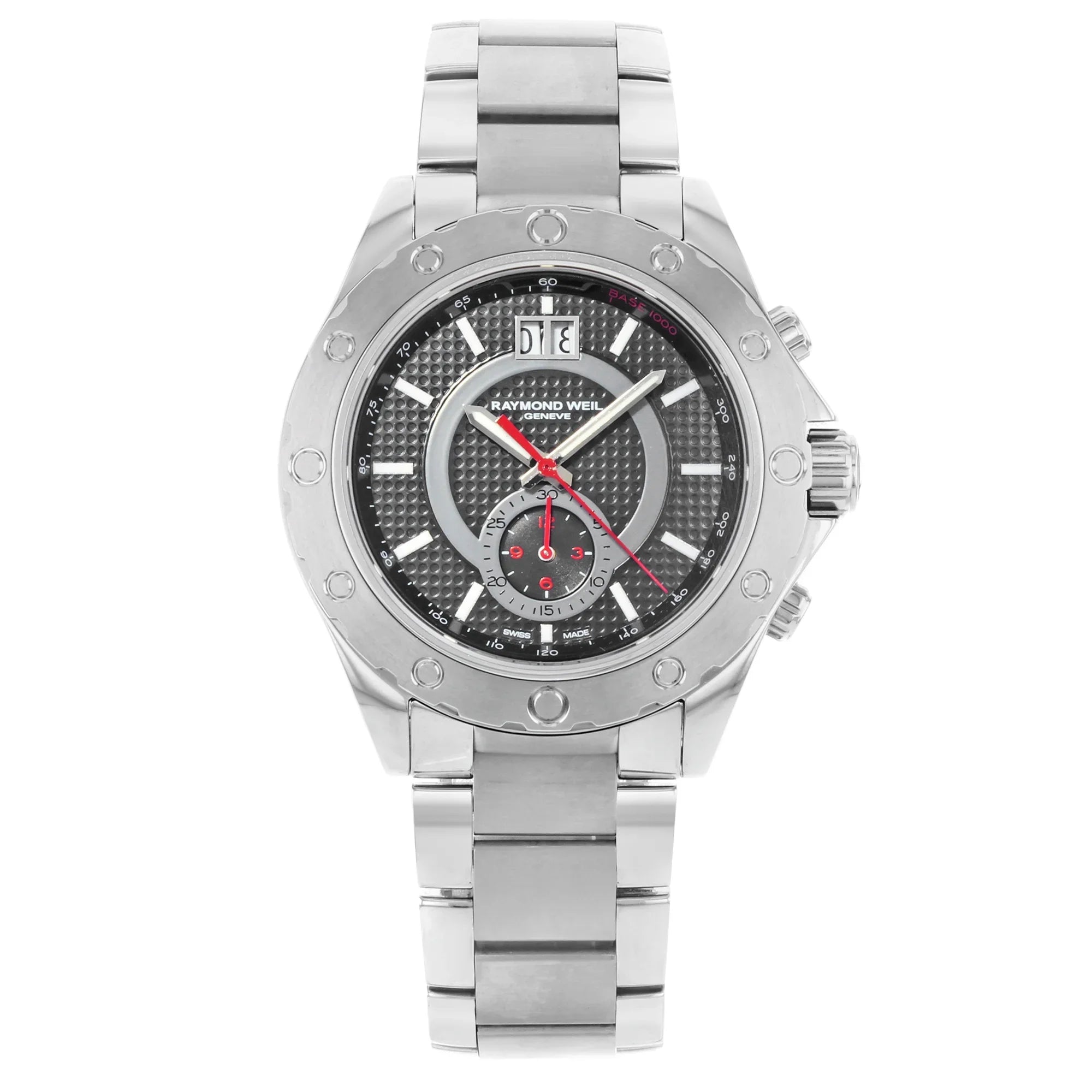 Raymond Weil RW Sport Steel Black Dial Chronograph Mens Watch 8600-ST-20001