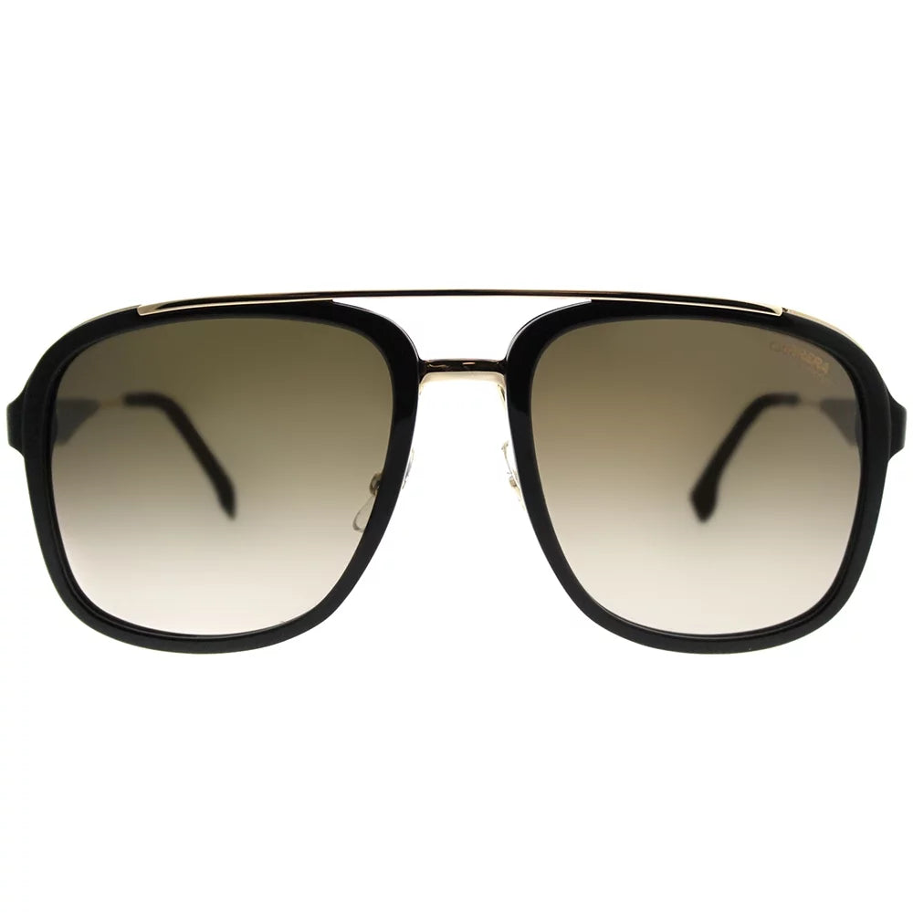 Carrera Plastic Unisex Square Sunglasses Black Gold 57mm Adult