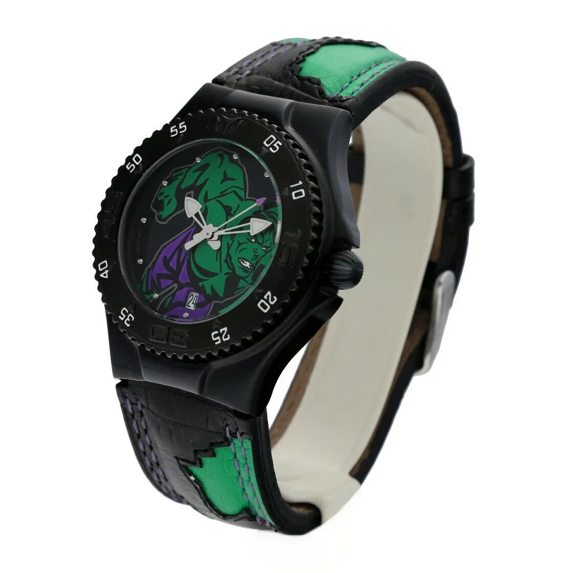 Technomarine Marvel Hulk MV3H08 PVD Plated Steel Leather Quartz Men's Watch