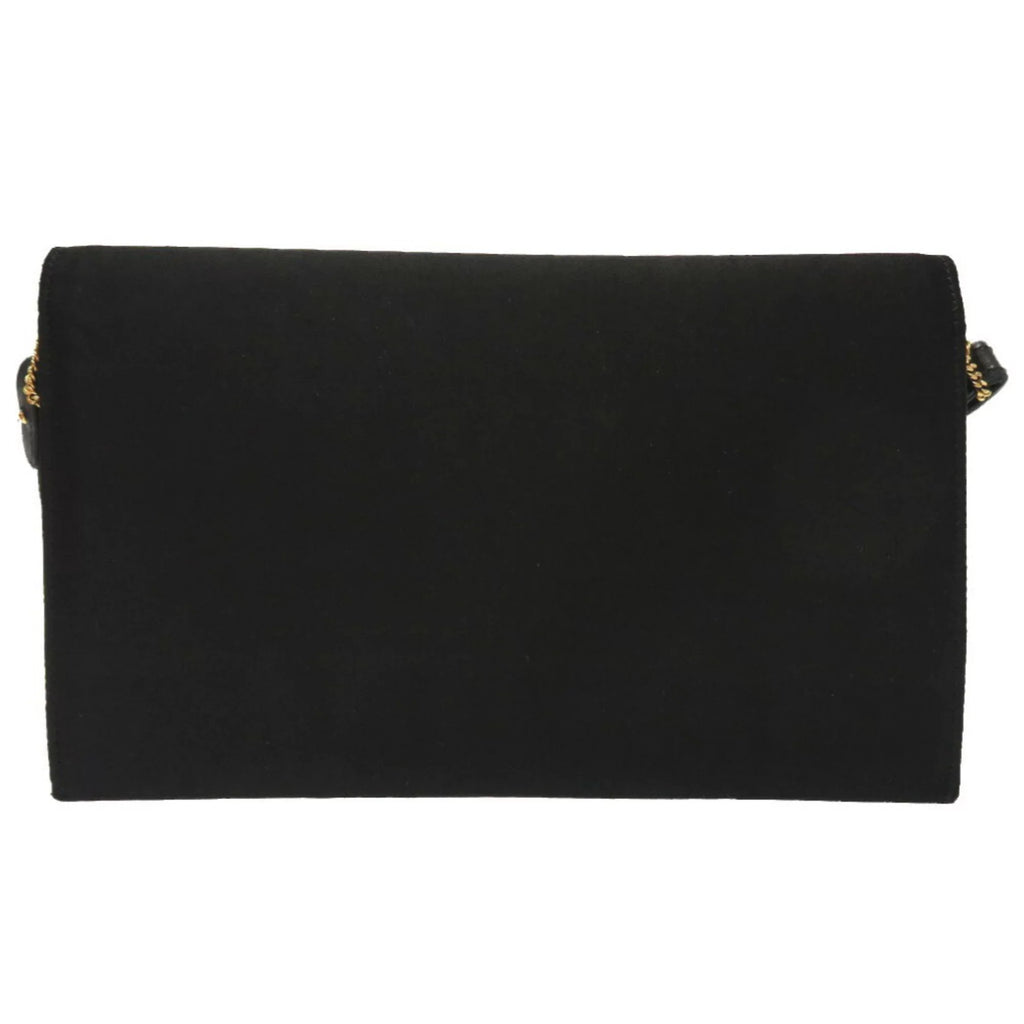 Pre-Owned Hermes Cooktail Satin Black Gold hardware Shoulder Bag 0034 HERMES (Good)
