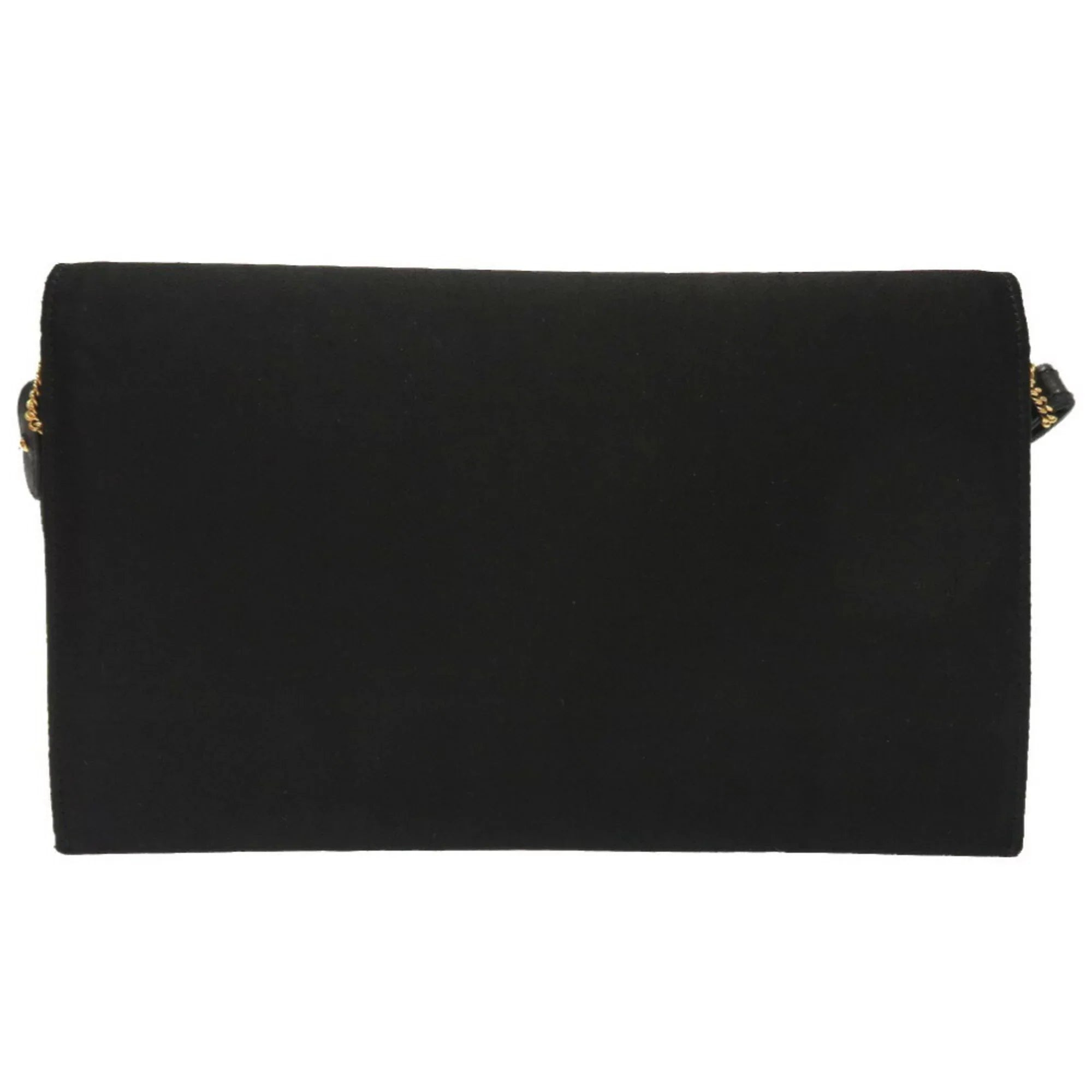 Pre-Owned Hermes Cooktail Satin Black Gold hardware Shoulder Bag 0034 HERMES (Good)