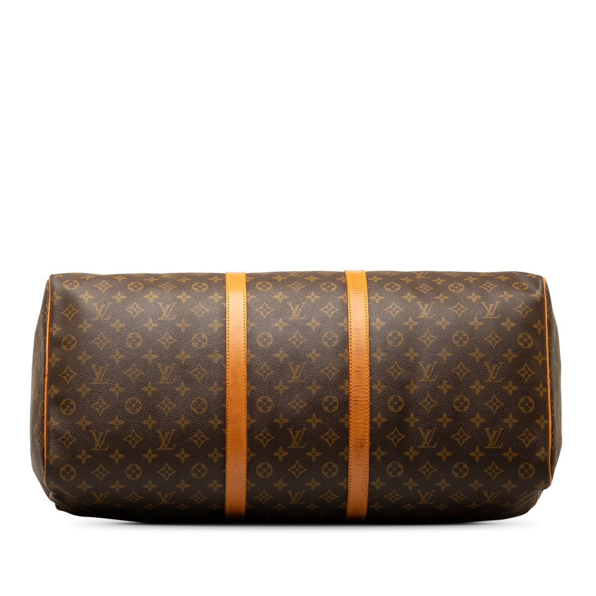 Pre-Owned Authenticated Louis Vuitton Monogram Keepall 60 Canvas Brown Travel Bag WeekenderBag Unisex (Fair)