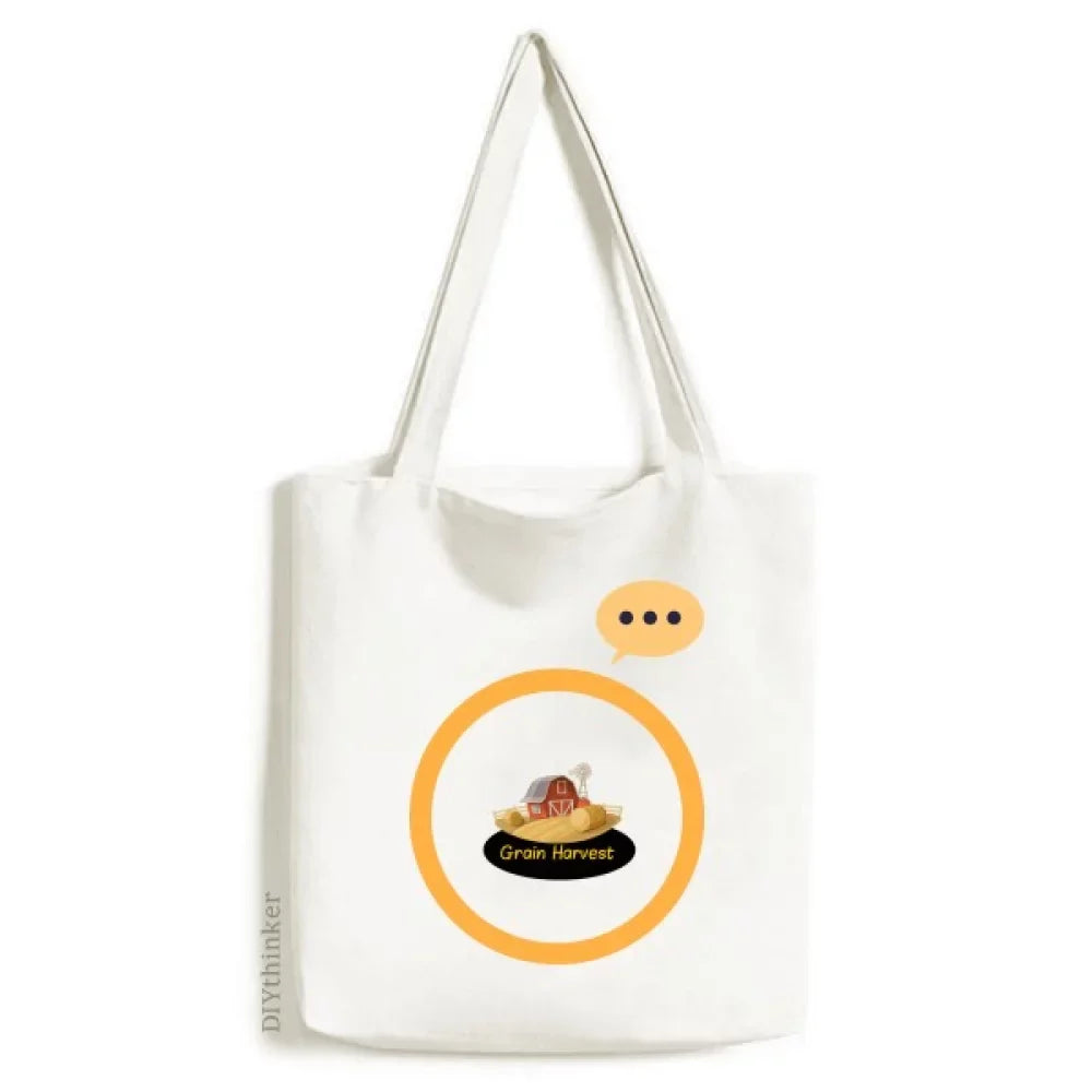 Midsummer Food Joy Harvest Expression Sack Canvas Tote Shoulder Bag