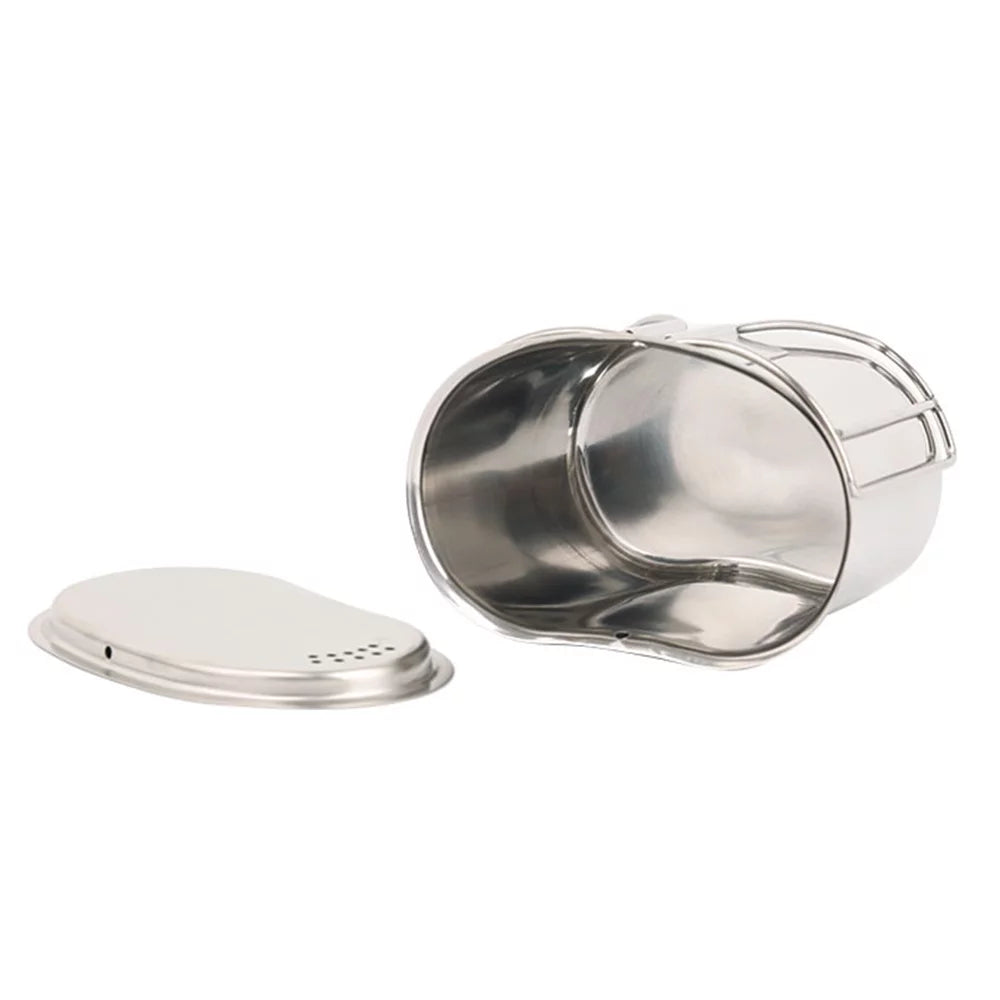 Lixada Kitchenware Set - Stainless Steel Canteen Cup Hanging Pot with Wood Stove for Camping and Survival