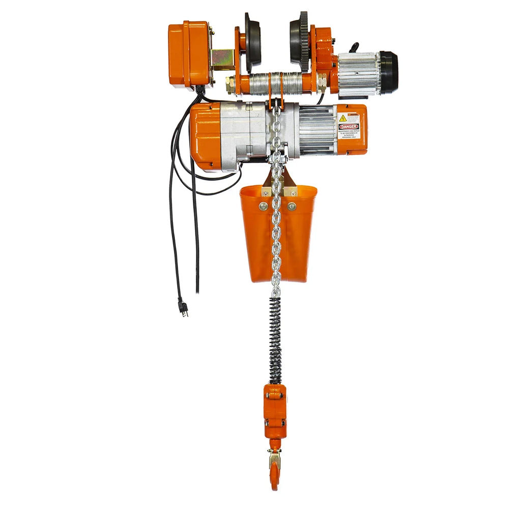 Prowinch 1 Ton Electric Chain Hoist Power Trolley 20 ft. G80 Chain M3/H2 220V