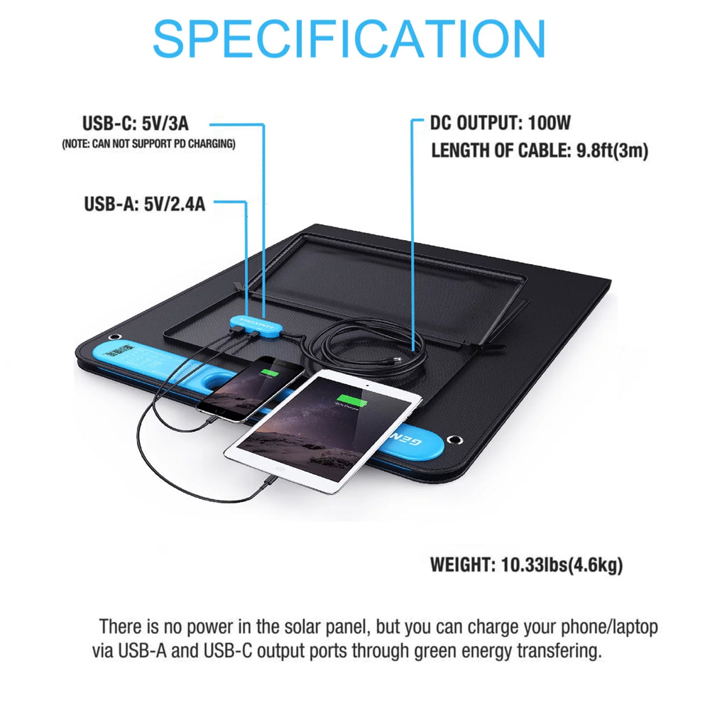 Geneverse 1002Wh (1x2) Solar Generator Bundle: 1X HomePower ONE Portable Power Station (3X 1000W AC Outlets) + 2X 100W Solar Panels. Quiet, Indoor-Safe Backup Battery Power Generator For Home Devices
