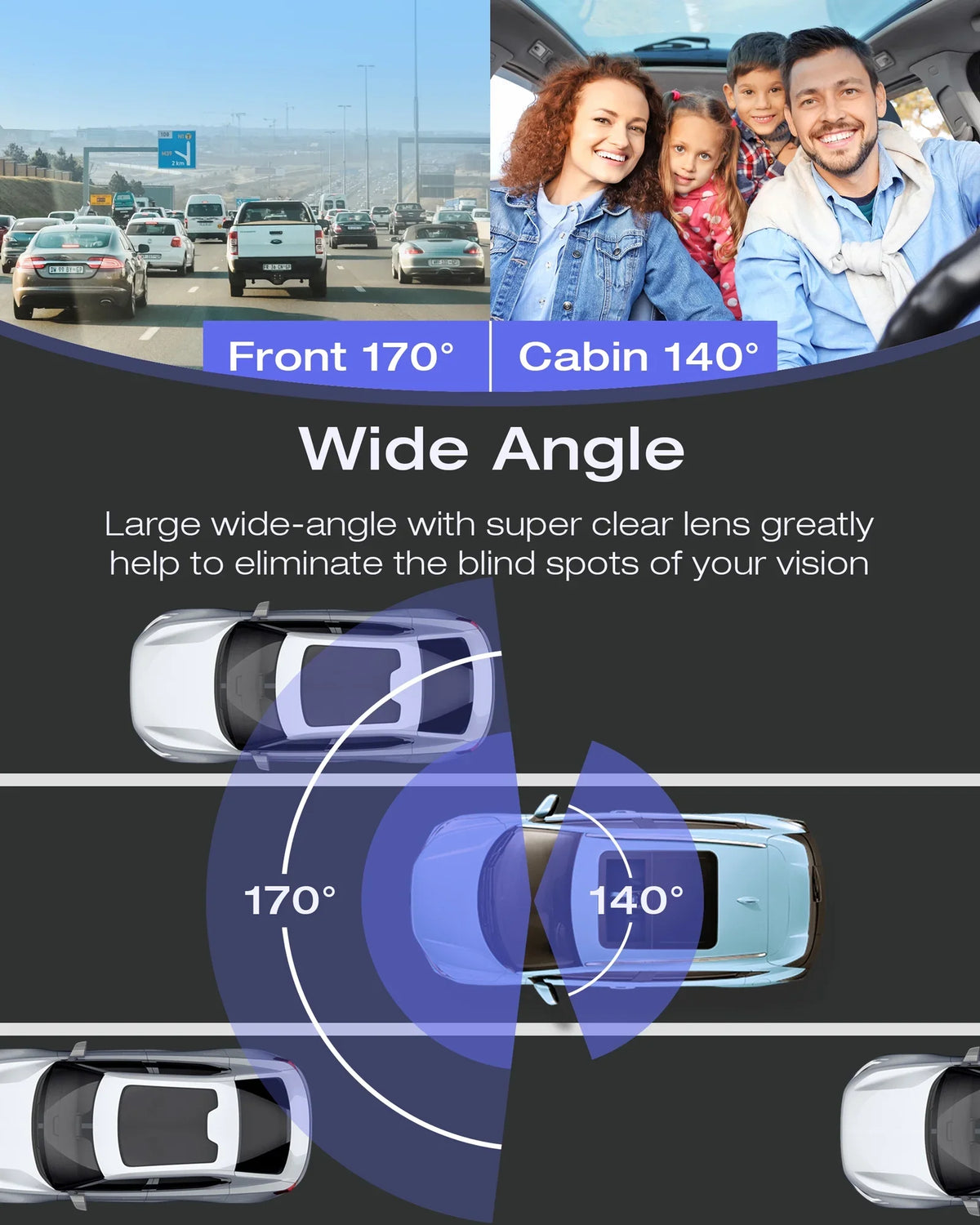 TOGUARD Dash Cam 1080P FHD 1.5 Inch LCD Display Car Camera ,IR Night Vision Car Camera ,Parking Mode, G-Sensor, Loop Recording, HDR