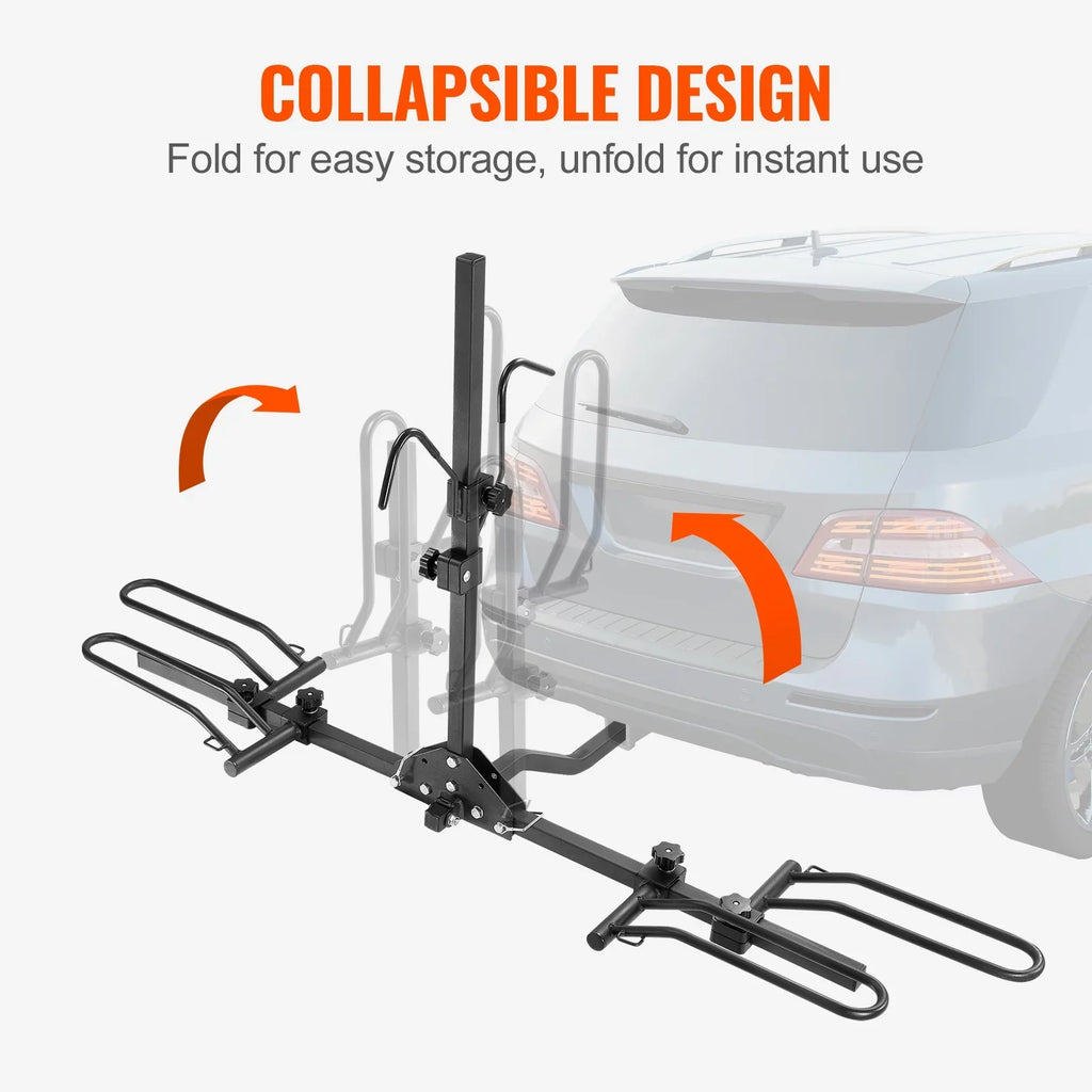 Hitch Mount Folding Carrier Car Truck SUV 1.25"/2" Receiver 2-Bike Rack