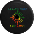 2018 2019 Wrangler JL Backup Camera Not All Who Wander Peace Love Tiedye Spare Tire Cover for Jeep RV 33 Inch