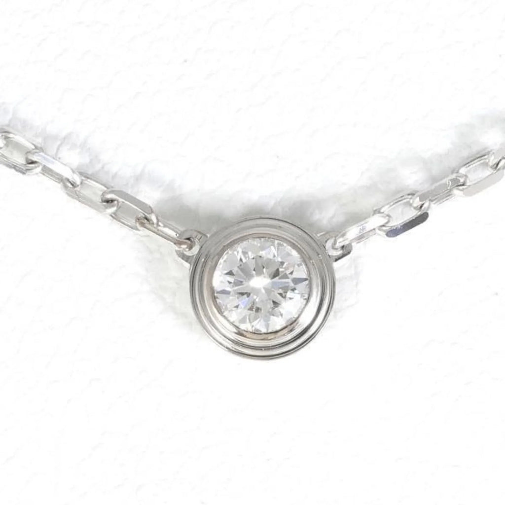 Pre-Owned Cartier D'Amour SM K18WG Necklace Diamond Total weight approx. 3.0g Approx. 41cm Similar (Good)