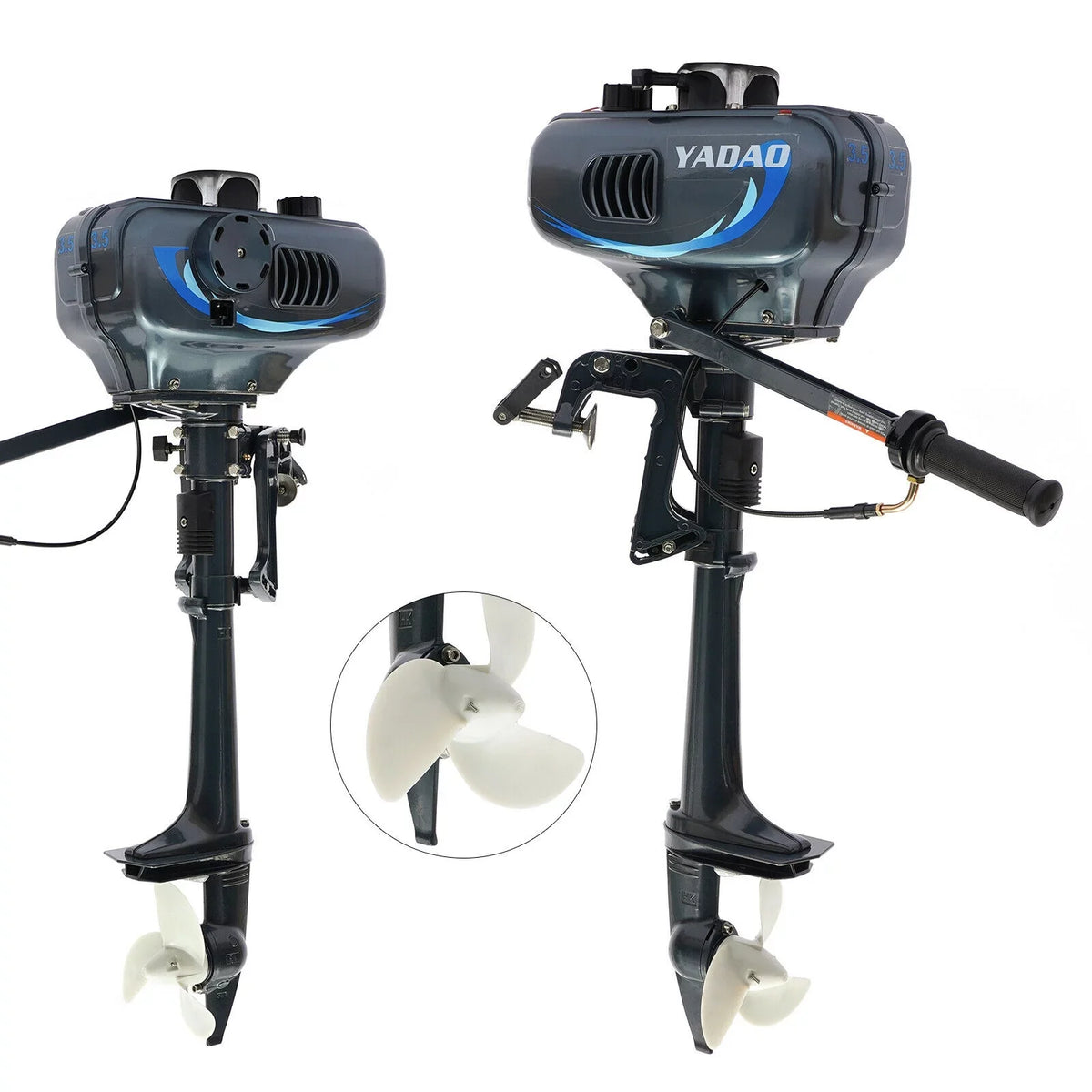 DENEST 3.5HP 2 Stroke Outboard Motor Fishing Boat Engine CDI Water Cooling 4000-5000rpm