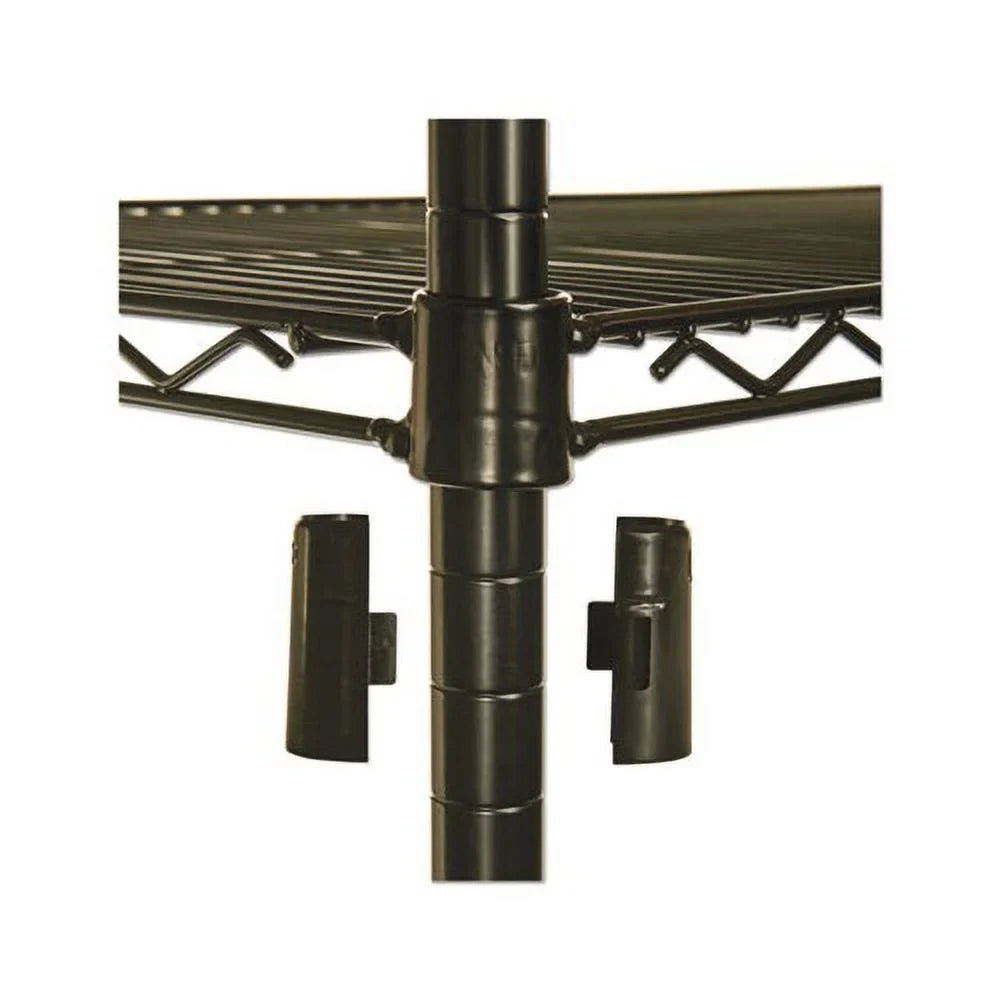 NSF Certified Industrial 4-Shelf Wire Shelving Kit 36w x 18d x 72h, Black