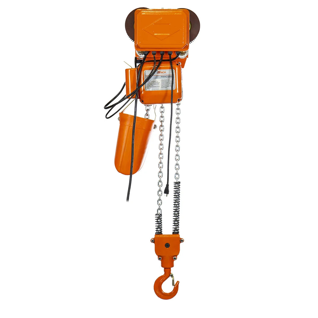 Prowinch 1 Ton Electric Chain Hoist Power Trolley 20 ft. G80 Chain M3/H2 220V