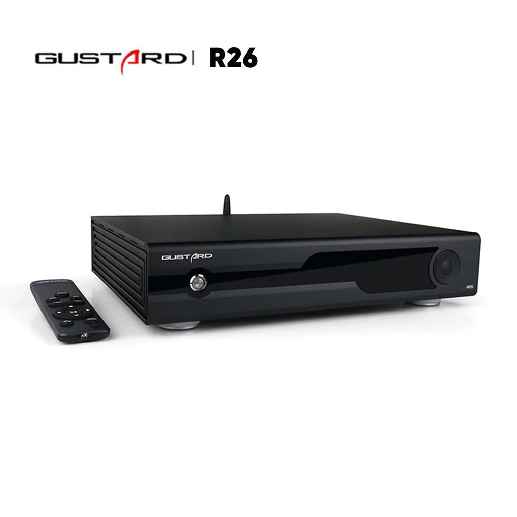 Gustard R26 Discrete R2R MQA DAC K2 Clock Dual Native DSD Decoder XMOS Balanced LDAC DAC with Remote Control (Black）