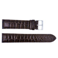 Euro Collection Handmade Brown Alligator Grain Leather 18mm Watch Strap