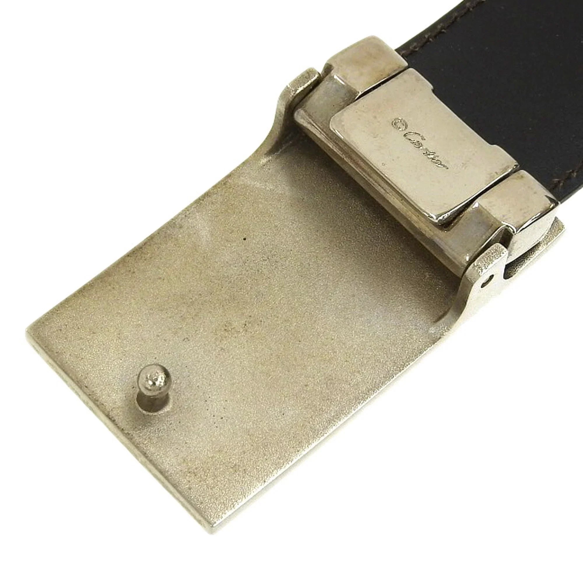 Pre-Owned Cartier CARTIER Happy Birthday Waist Belt Leather Black L5000405 (Good)