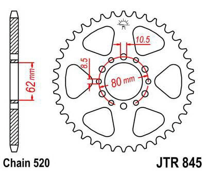 Front & Rear Sproket Kit for YAMAHA IT125 G,H-USA 80-81 JT Sprockets