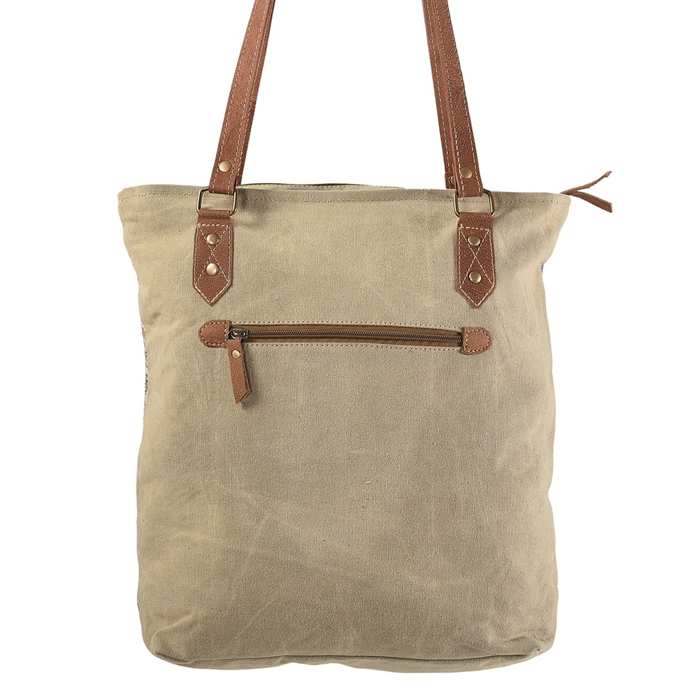 KB OHLAY KB227 TOTE Upcycled Wool Upcycled Canvas Genuine Leather women bag western handbag purse
