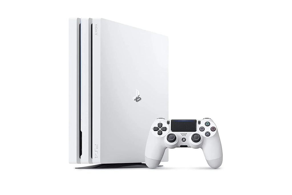 Sony PlayStation 4 Original 500GB Matte White Gaming Console With 2 Controller + G9 Earbuds With Microphone BOLT AXTION Bundle Used