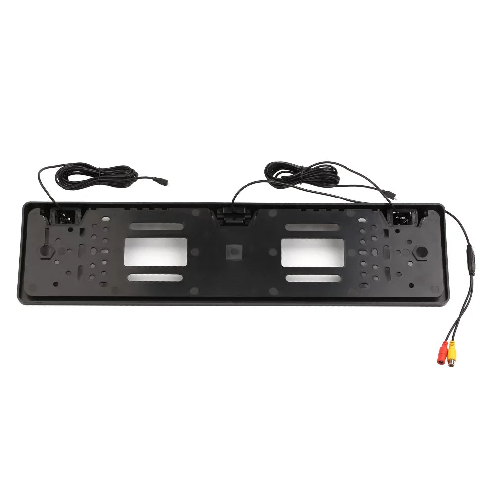 Nebublu Car Backup Camera, European License Plate Frame, 12 LED Rear View Camera, Reversing System, Parking Sensor