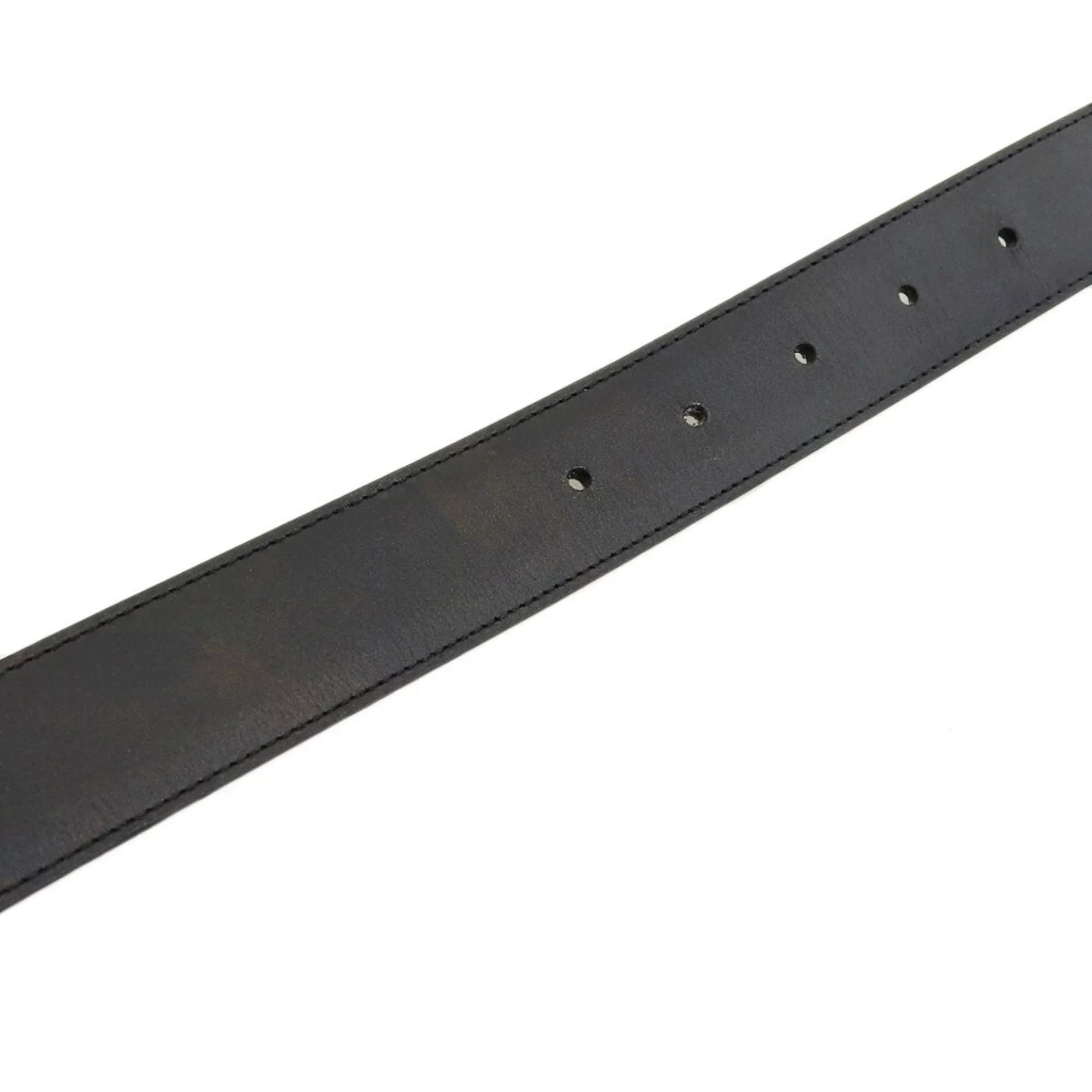 Pre-Owned Cartier CARTIER Happy Birthday Waist Belt Leather Black L5000405 (Good)