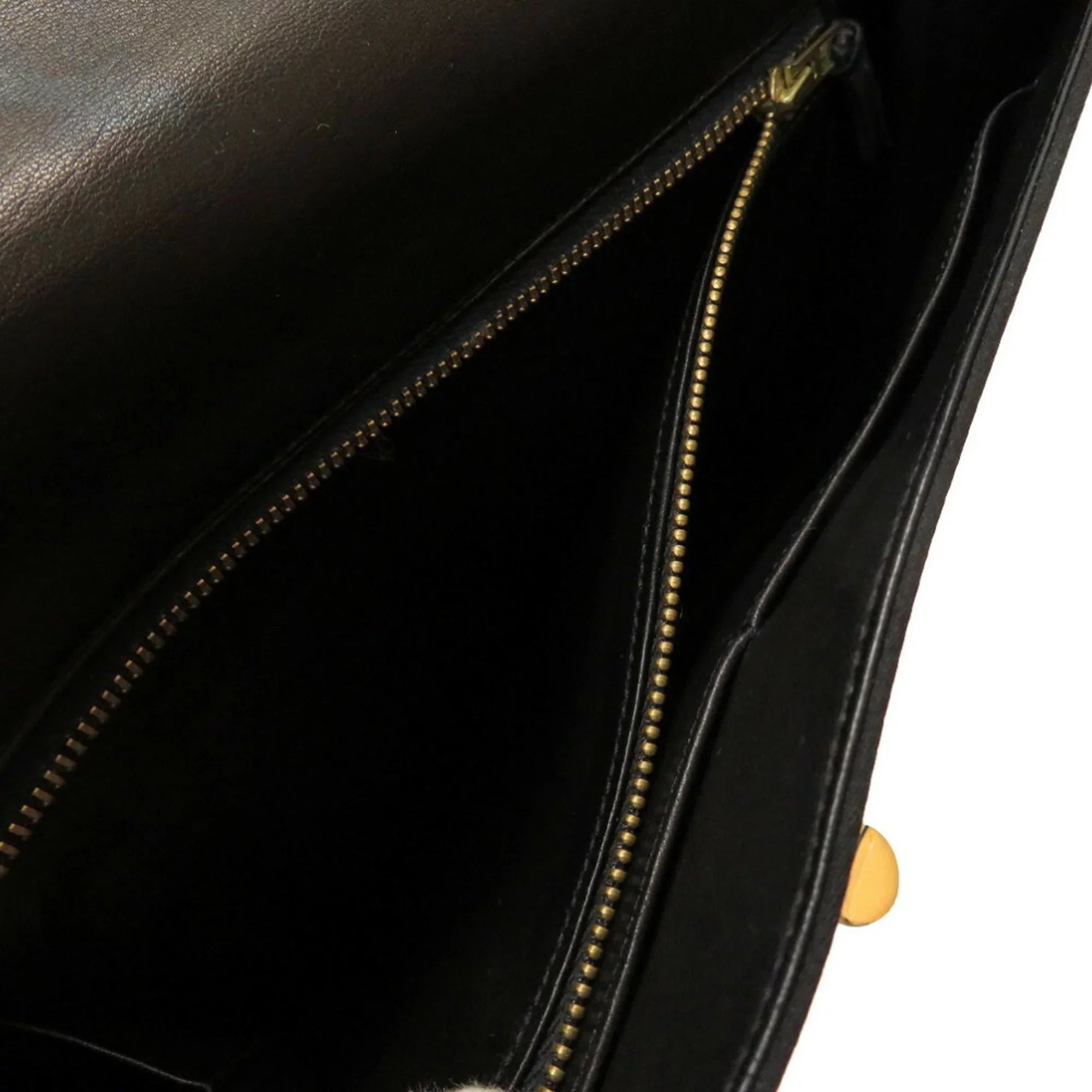 Pre-Owned Hermes Cooktail Satin Black Gold hardware Shoulder Bag 0034 HERMES (Good)