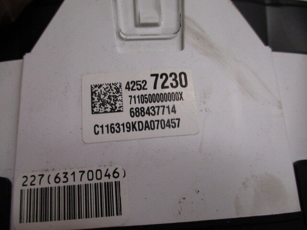Pre-Owned 2017 Chevrolet Trax Speedometer Speedo Cluster MPH 82K OEM LKQ (Good)