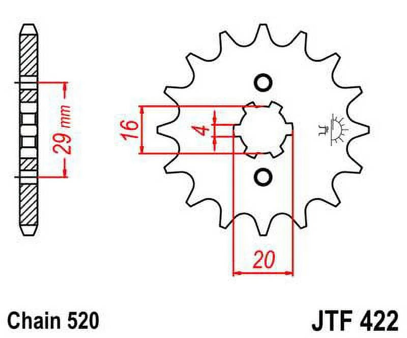 Front & Rear Sproket Kit for YAMAHA IT125 G,H-USA 80-81 JT Sprockets