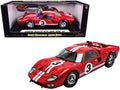 1966 Ford GT-40 MK 2 Red #3 1/18 Diecast Car Model by Shelby Collectibles