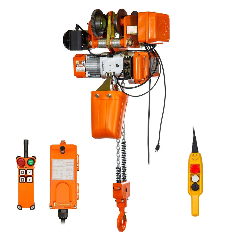 Prowinch 1 Ton Electric Chain Hoist Power Trolley 20 ft. G80 Chain M3/H2 220V