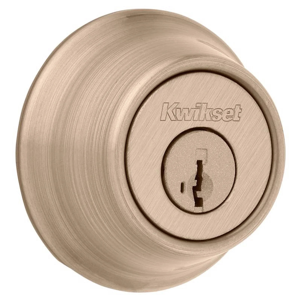 Kwikset 665 5 CP SMT RCAL RCS K6 Security Double-Cylinder Deadbolt, Antique Brass - Quantity 1