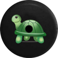 2018 2019 Wrangler JL Backup Camera Cute Little Green Turtle Text Emoji Spare Tire Cover for Jeep RV 32 Inch