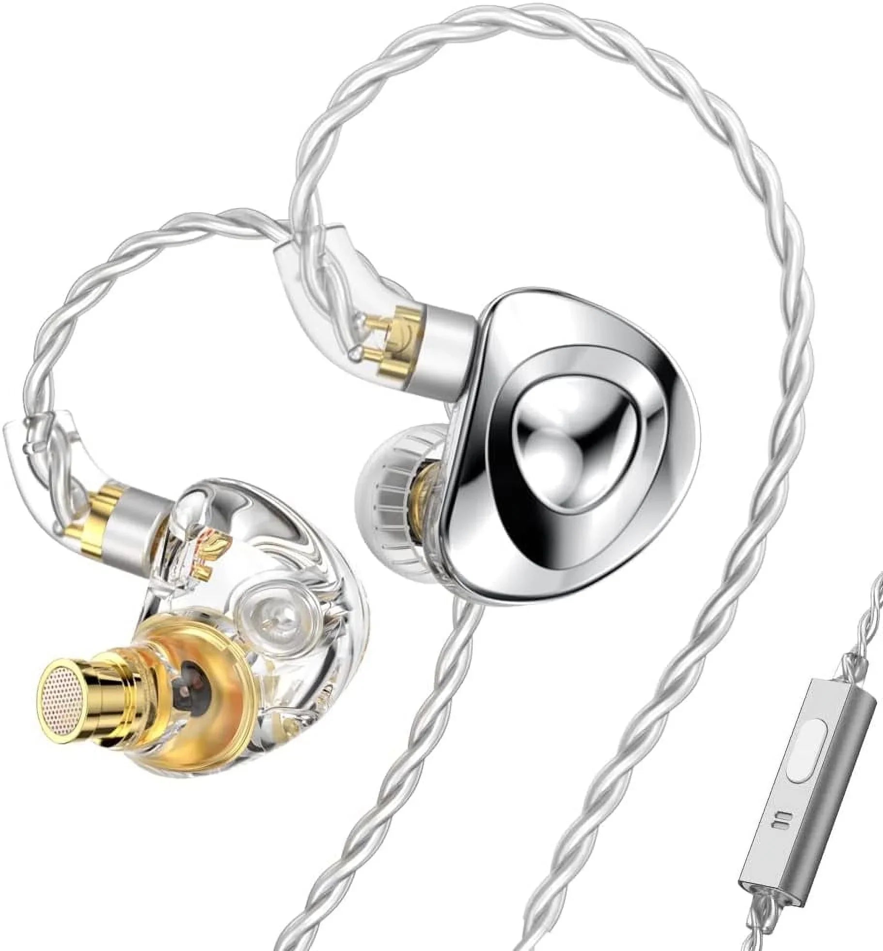 Kinboofi TRN MT4 in Ear Monitor Headphone, 10mm Dual Magnet Dyna Drive Earphone with 4-core Silver-Plated Copper