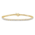 Arista 4.00 ct Round Diamond Tennis Bracelet in 14K Yellow Gold, 7" (J, I2)