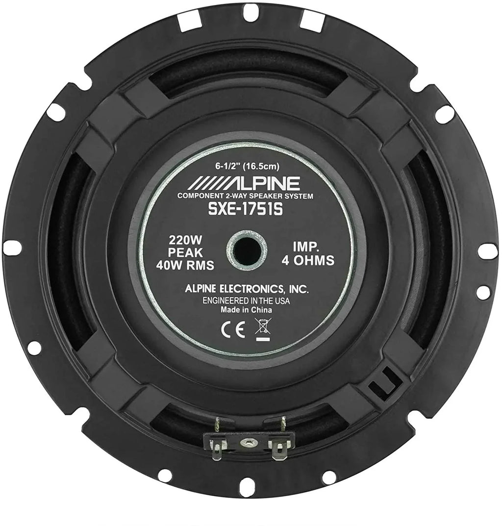 Alpine Sxe-1751S 6.5 Inch 6 1/2" 2-way Car Audio Component Speaker System
