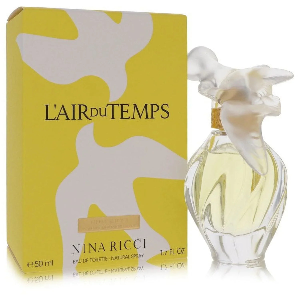 L'AIR DU TEMPS by Nina Ricci Eau De Toilette Spray With Bird Cap 1.7 oz for Women Pack of 2