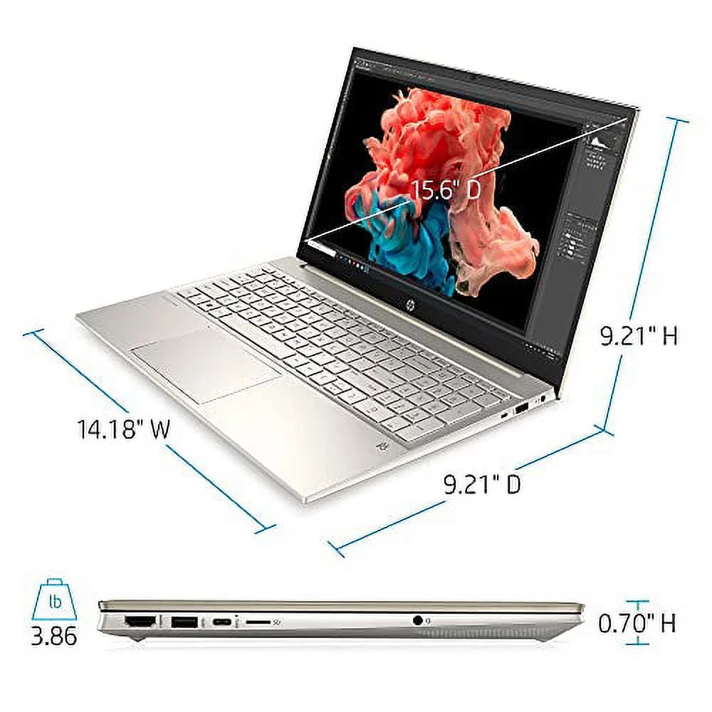 Pavilion 15-EG00 Laptop 2021 New, 15.6" FHD IPS Touchscreen, Intel i7-1165G7 4-Core, Iris Xe Graphics, 16GB DDR4, 512GB SSD, Backlit Keyboard, Wi-Fi 6, Card Reader, Win10 Pro, COU 32GB USB
