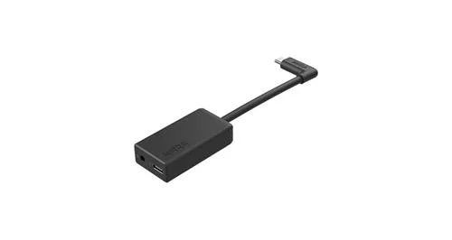 GoPro - Microphone adapter - 24 pin USB-C male angled to mini-phone stereo 3.5 mm, 24 pin USB-C female - black - for Fusion; HERO5; HERO5 Session; HERO6 Black; HERO7 Black