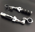 HTT-MOTOR Chrome Regular Footrest Foot Pegs with 1 1/4" Short Angled Adjustable Clamps For Harley Davidson Sportster 883 XL 1200/Triumph Rocket/Kawasaki Vulcan VN400 VN900